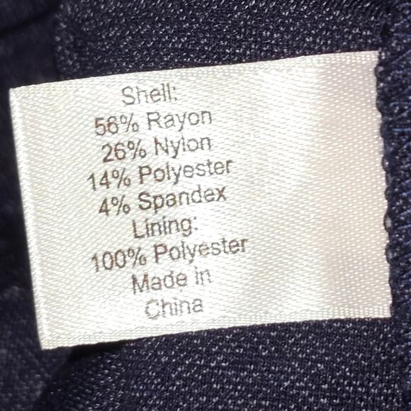 Lane Bryant Navy Tiny Polka Dot Blue Blazer Plus Size 24 New! - Picture 7 of 8